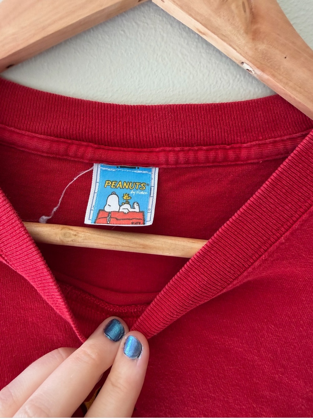 Vintage Peanuts Snoopy Holiday Lights Tee - Red - Picture 4 of 5